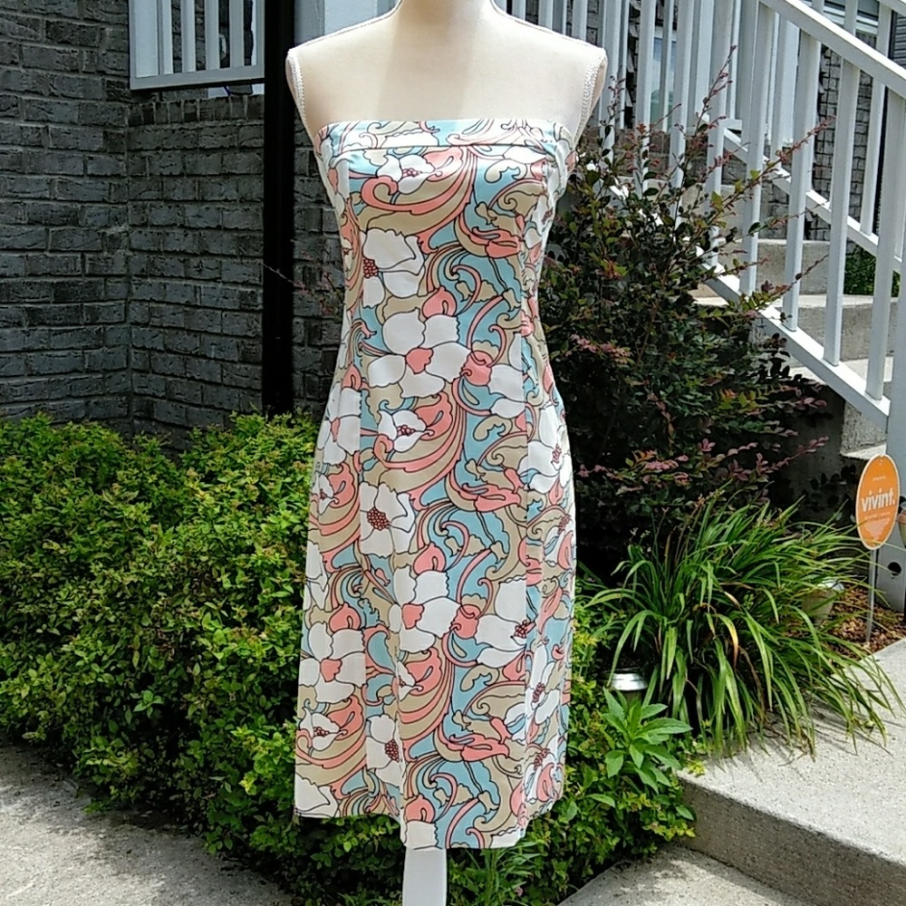 Size 4 Devan Nude Strapless Dress